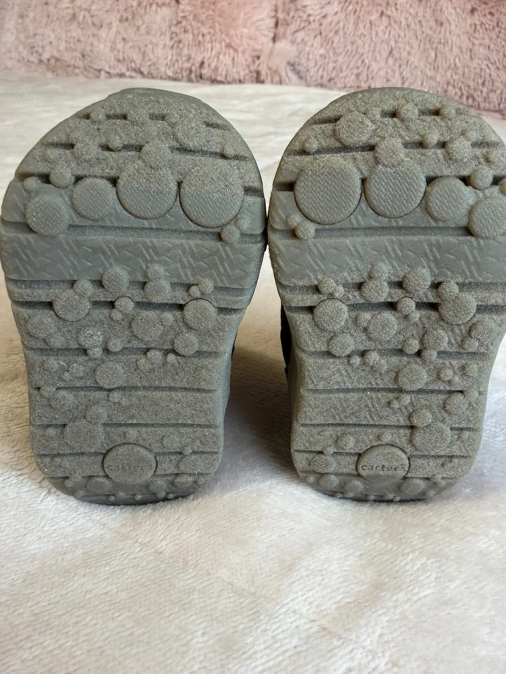 Carter's Brown Baby Walker Shoes with‎ Navy Trim